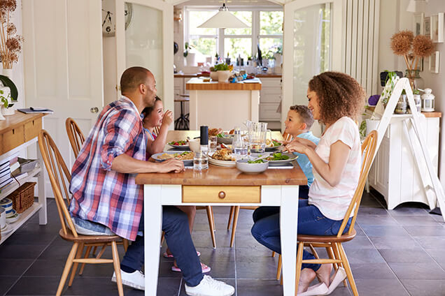 Family Eating Dinner Together